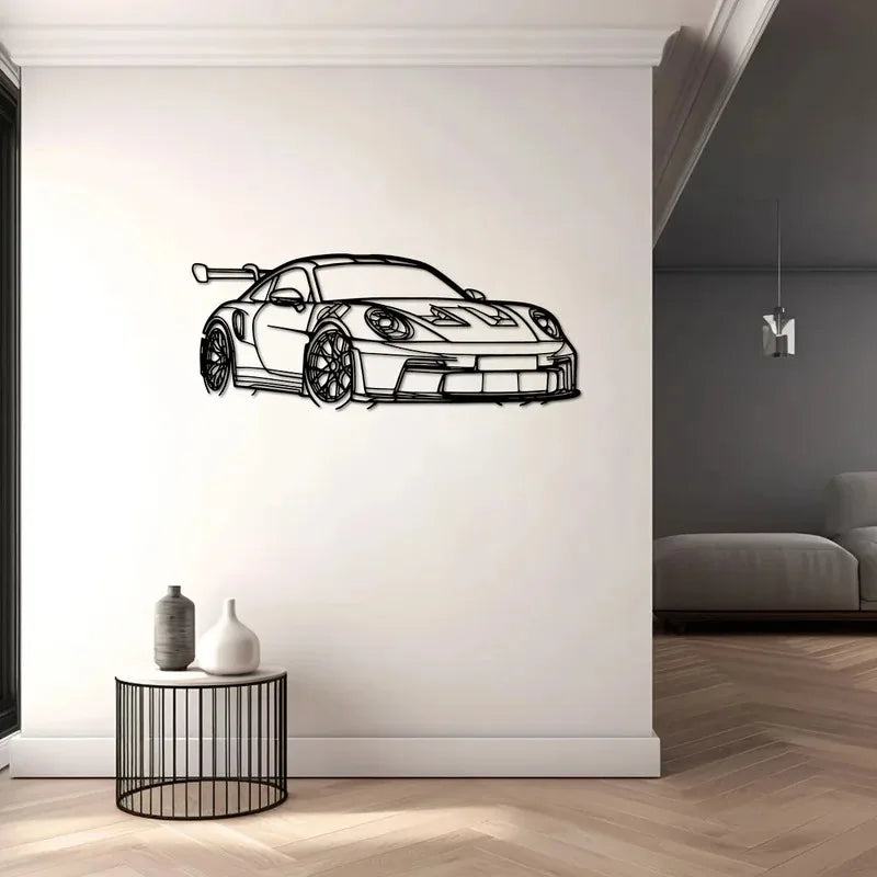 1pc Car Metal Wall Art - Modern Home Decor Sign for Car Enthusiasts Modern Iron Vehicle Sculpture