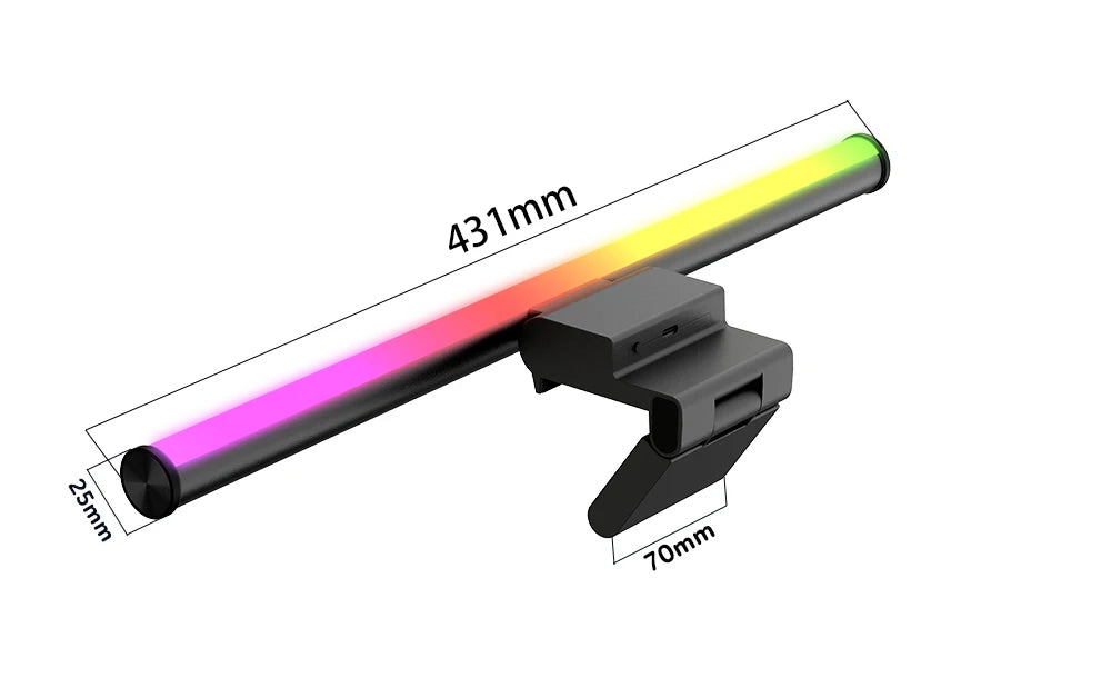 Smart RGB Monitor Light Bar Led Lights Wifi Dimmable Setup Gaming Room Decor Lightbar PC Screen Hanging Remote Control Desk Lamp