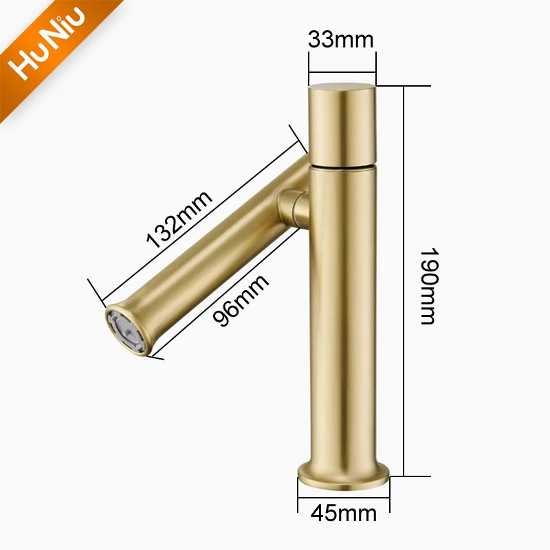 Bathroom Faucets Stainless Steel 304 Brushed Gold Basin Mixer Sink Faucet Gourmet Washbasin Tapware Hot Cold Water Tap Grey