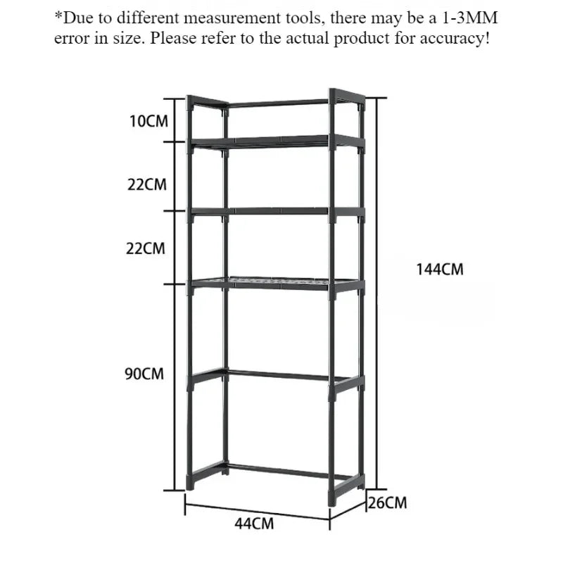 Multifunctional assembly washing machine rack 3-layer floor rack toilet storage rack