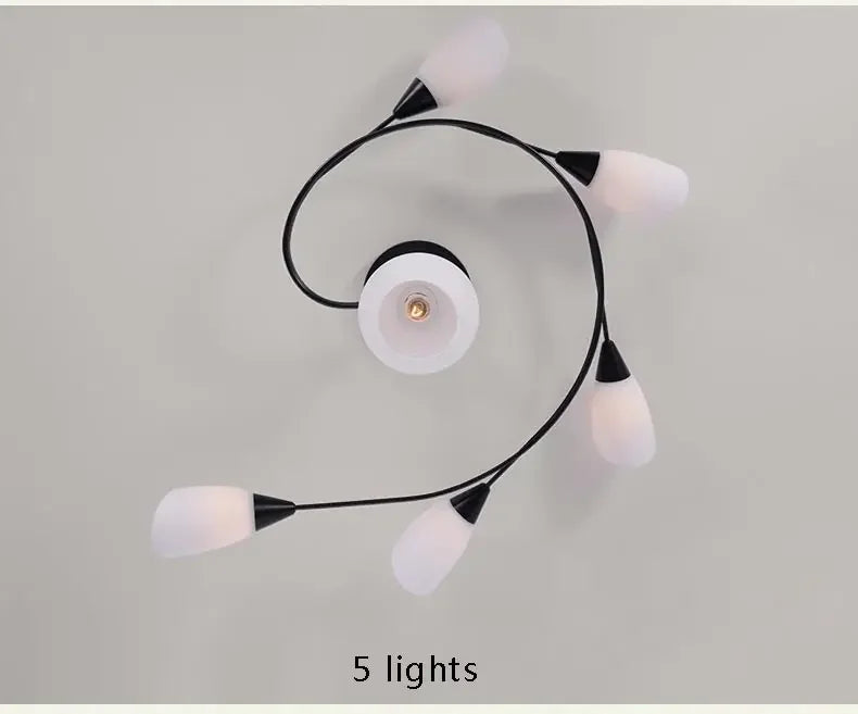 2025 Modern Led Ceiling Chandelier Nordic Glass Lamp Bedroom Kitchen Living Room Dining Room Decoration Home Ceiling Light Fixtu