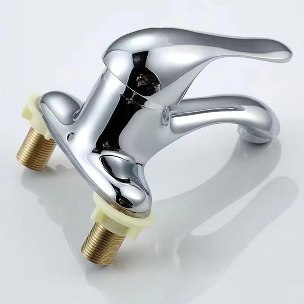 Wash Basin Faucet Double-hole Basin Faucet For Hot And Cold Water Sink Mixer Tap Bathroom Single-handle Basin Washbasin Faucet