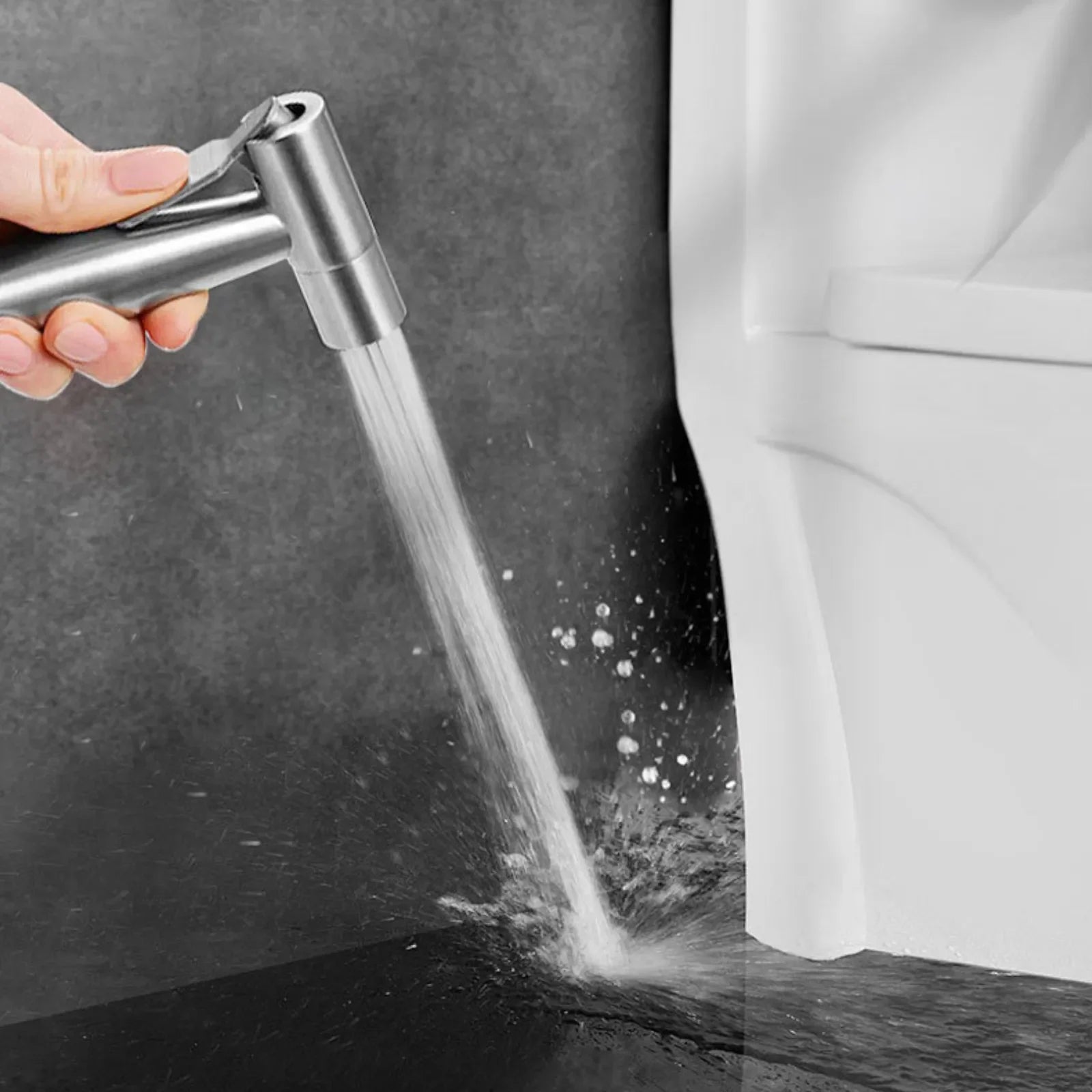 Handheld Toilet Bidet Sprayer Set Kit Stainless Steel Hand Sprayer Shower Head Self Cleaning Hand Bidet Faucet for Bathroom