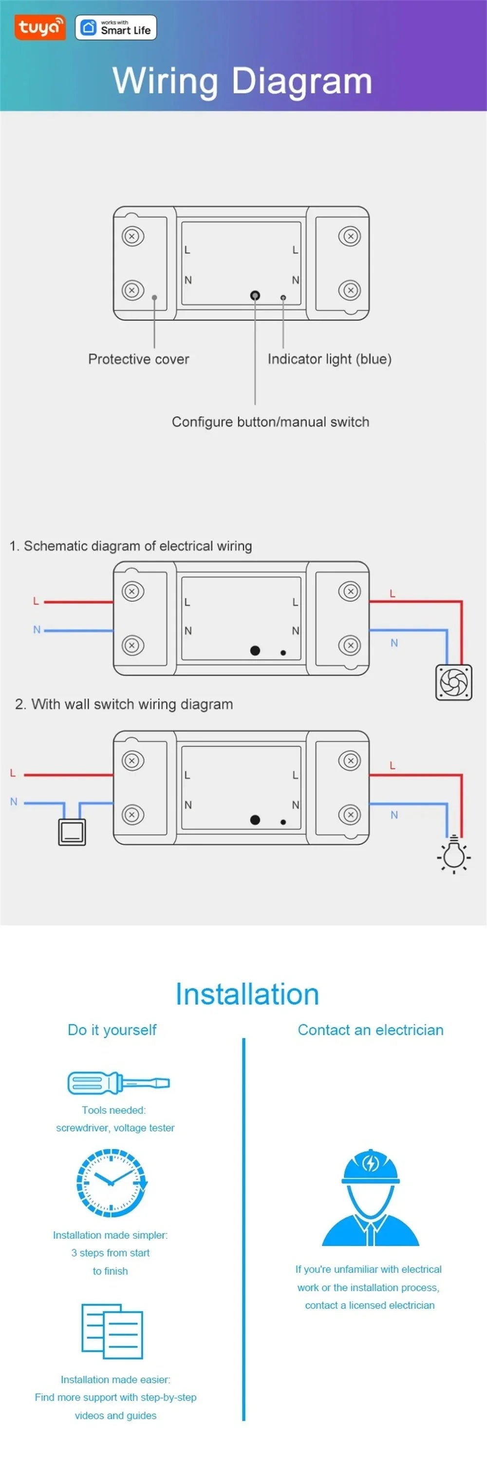 WiFi Smart Switch Automation Breaker Smart Home House APP Remote Control and Voice Control Wireless Remote Control Switch Relay