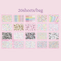 2 Types, 20 Sheets Per Pack, Star Date Series, Star Creative Sticker Book, Handbook, DIY Scrapbook, Picture Book C