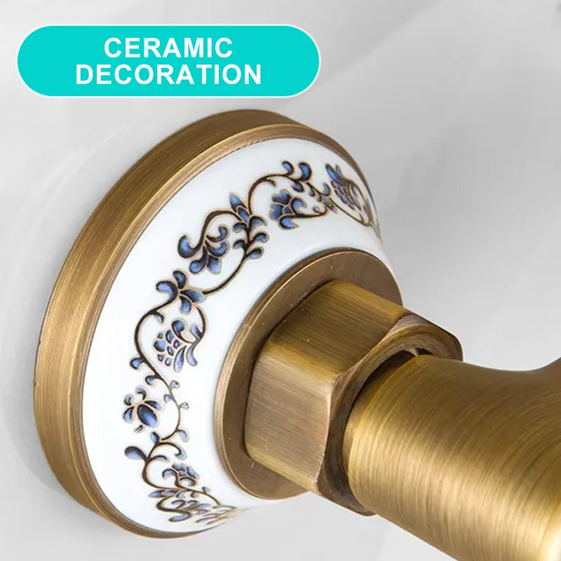 MOLI Wall mounted antique brass bronze brushed bathtub faucet with hand shower bathroom shower faucets torneiras 8306