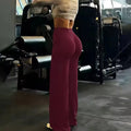 Women's Sport Straight-Leg Pants Solid Color Naked Feel Pilates Running GYM Leggings High Waisted Hip Lifting Sports Yoga Pants