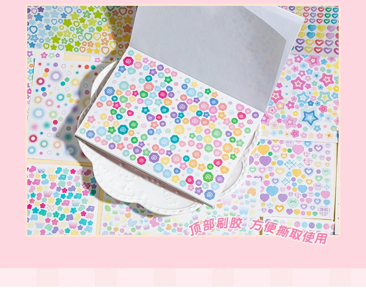 2 Types, 20 Sheets Per Pack, Star Date Series, Star Creative Sticker Book, Handbook, DIY Scrapbook, Picture Book C
