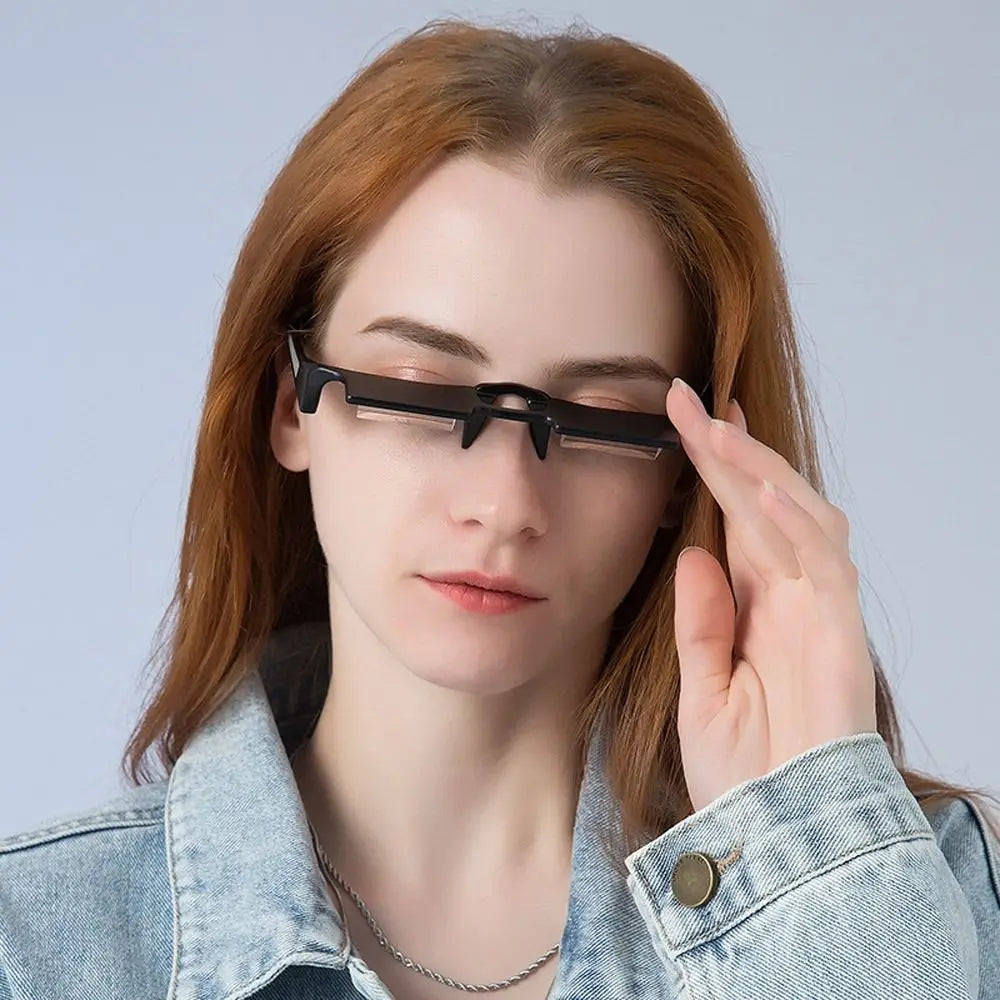 Reading Glasses Mirror Ultra-light Lazy Refractor Glasses Lying Down Watching TV Horizontal Reading Mirror HD Protective Glasses