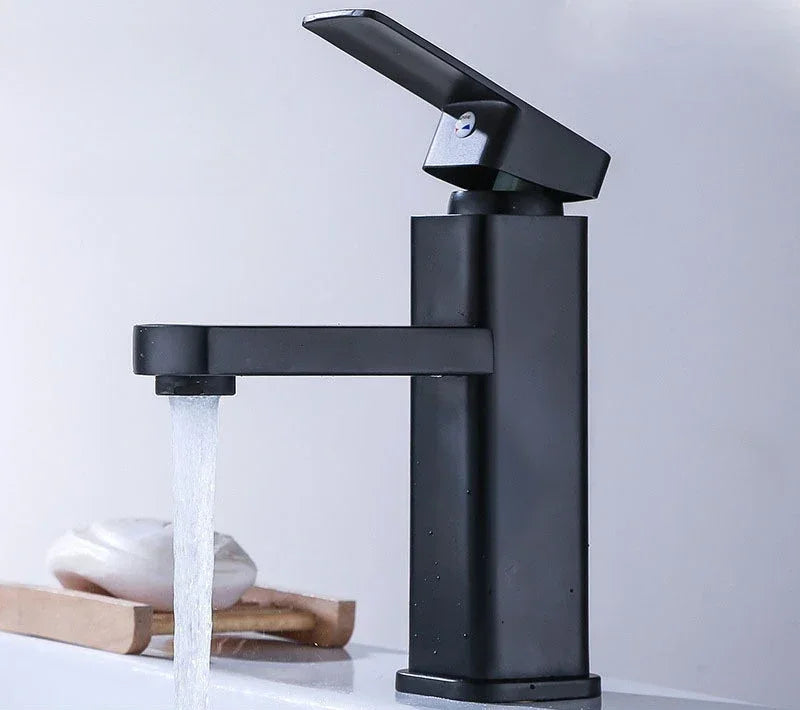 Stainless Steel Basin Faucets Single Hole Bathroom Faucet Single Handle Mixing Tap Toilet Hot and Cold Countertop Mixer Tap