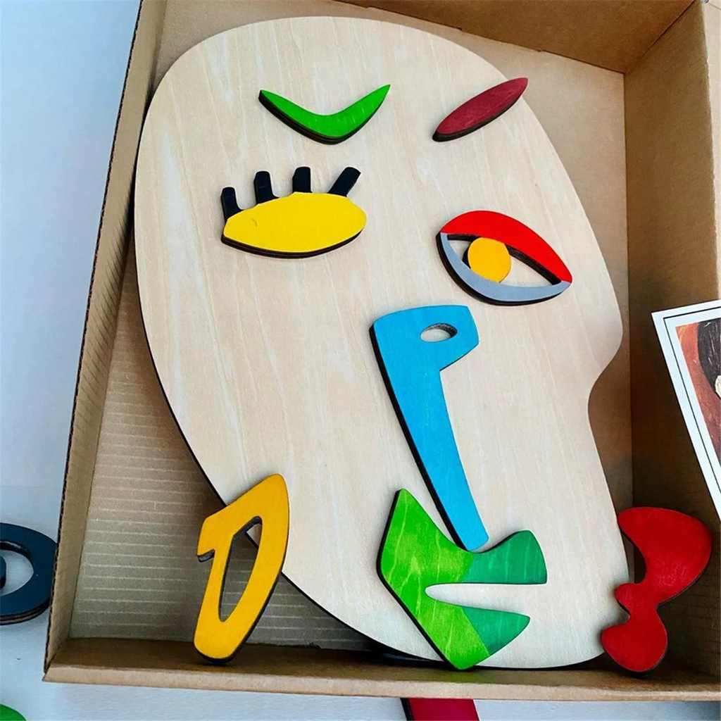 Modern Montessori Puzzles, 26 Part Picasso Modern Art Puzzle-Wooden Toddler