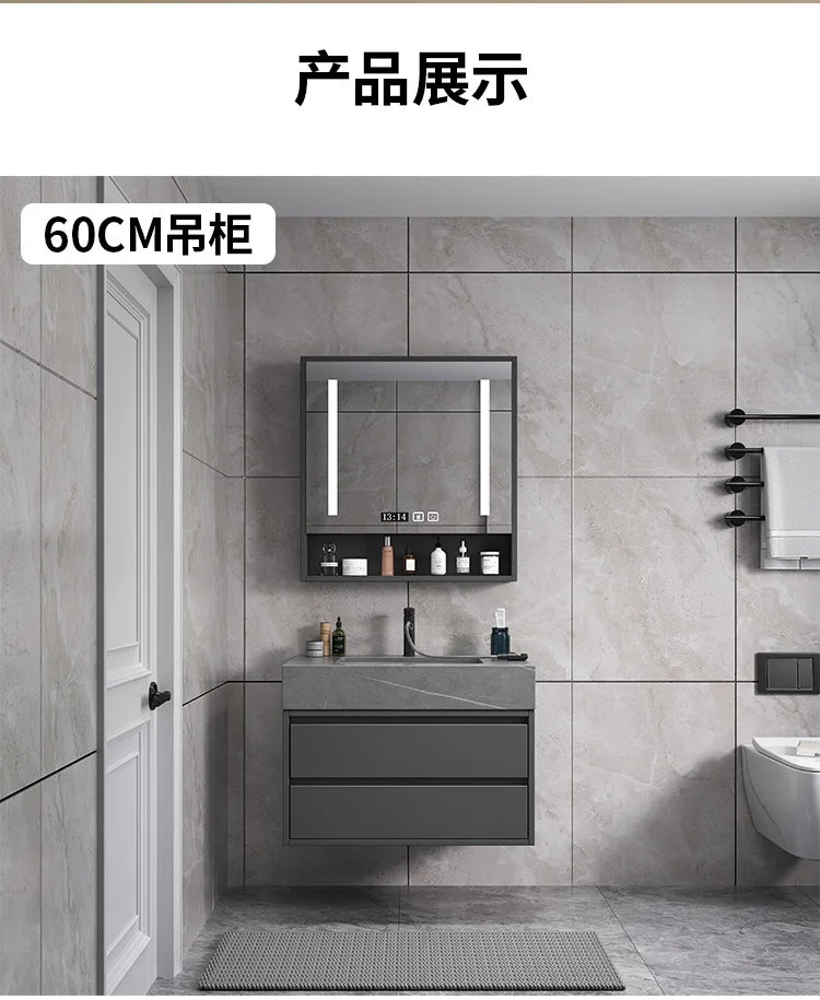 Washbasin Floor Bathroom Cabinets Vintage Drawer Light Toilet Bathroom Cabinets Intelligence Partition Mobiletto Bagno Furniture