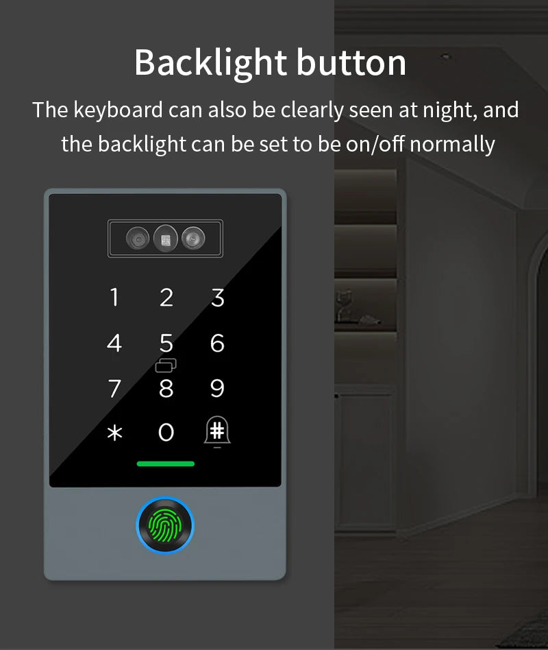 TTLOCK Smart Visual Intercom IP68 Waterproof IC Card Fingerprint WiFi Face Recognition Access Control Machine Home Security