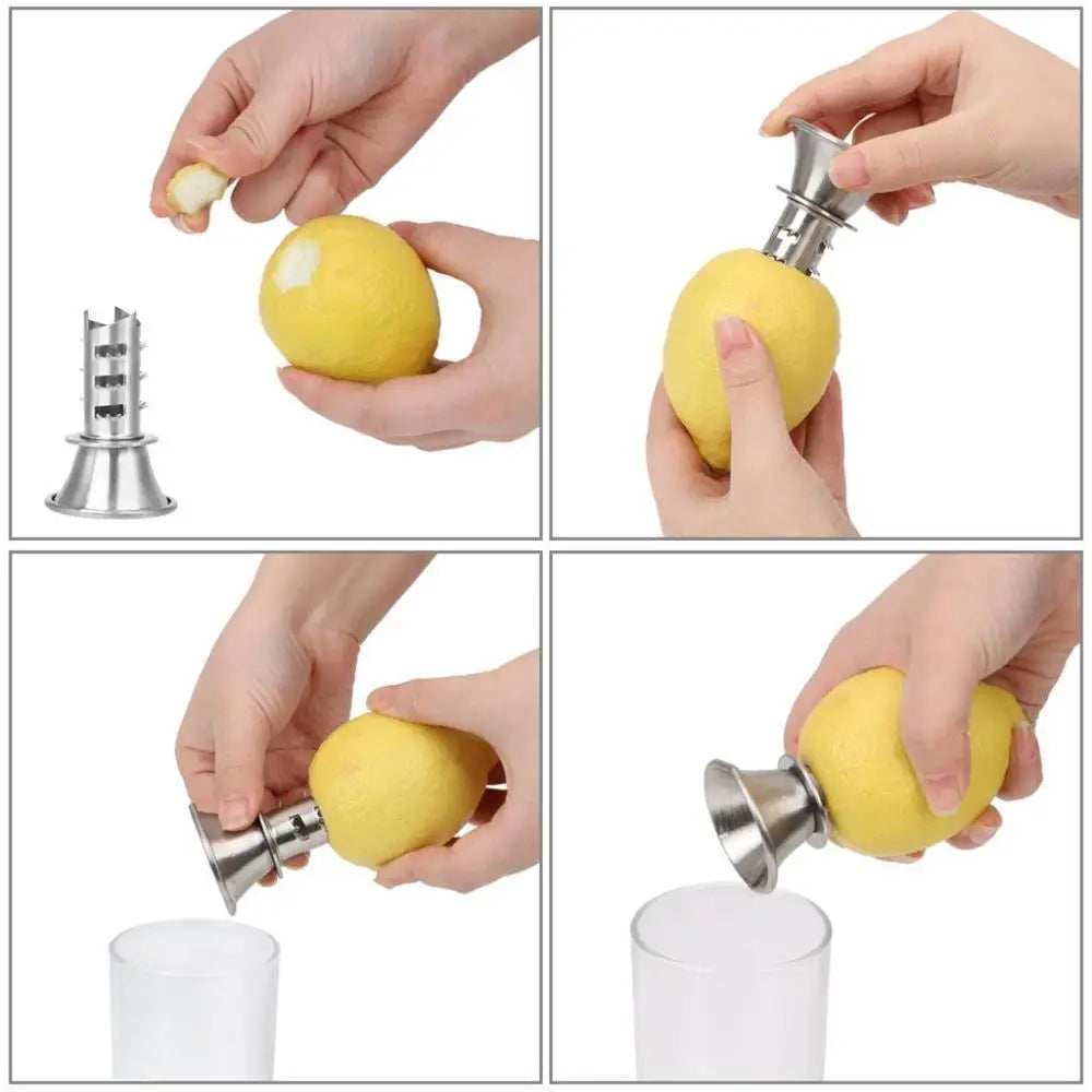 Portable Stainless Steel Manual Household Juice Squeezer Mini Convenient Lemon Juicer Kitchen Gadgets Creative Fruit Tools