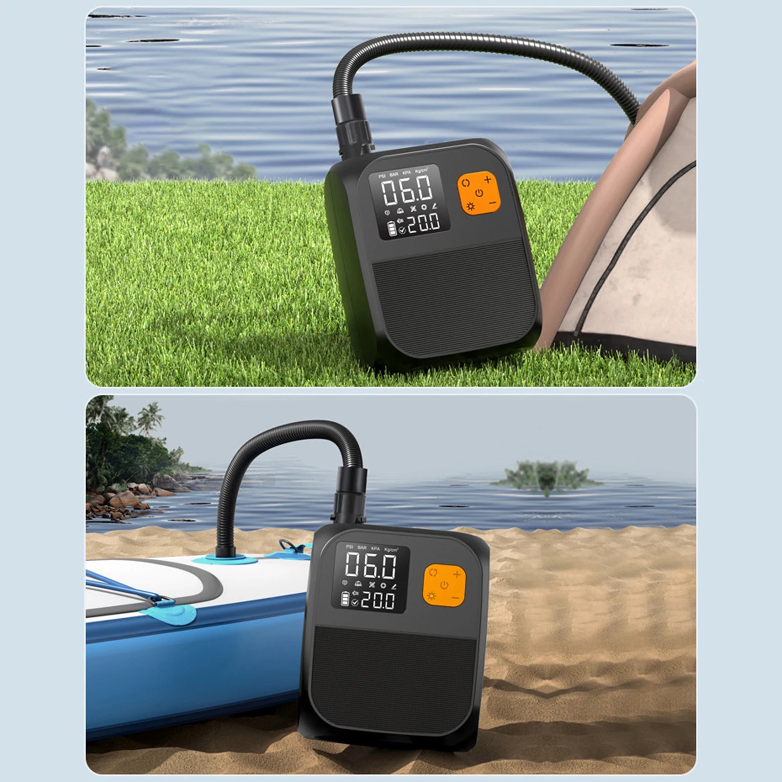 Electric Paddle Board Pump Rechargeable SUP Pump Portable Electric Pump for Paddle Board Inflatable Boats