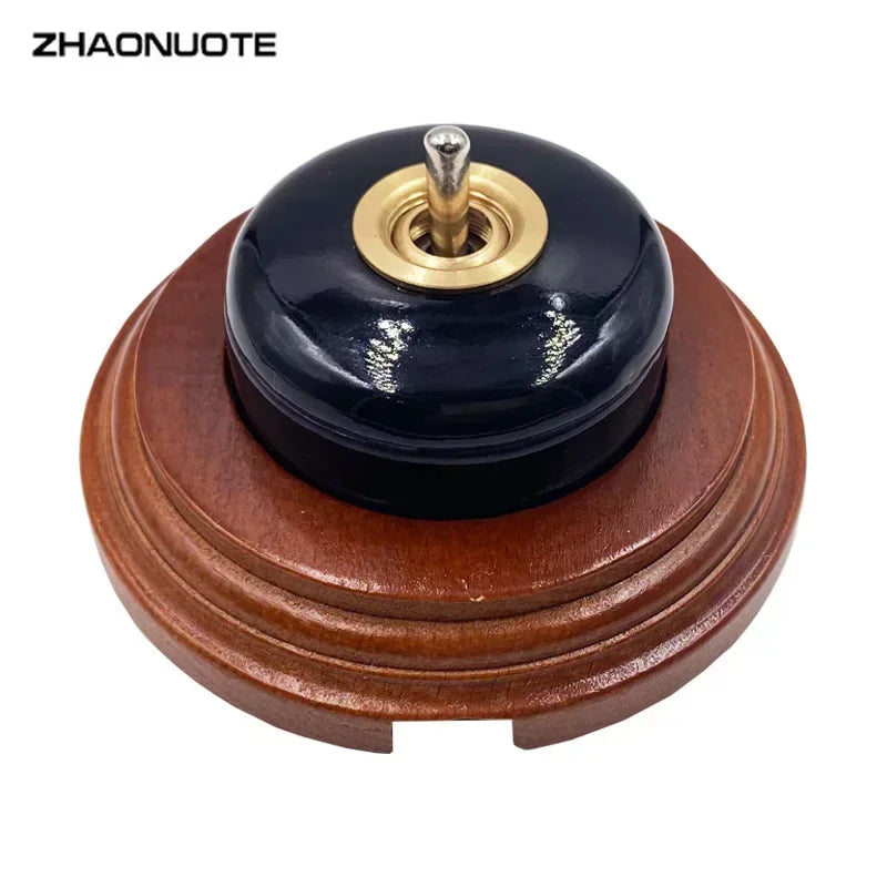 High Quality Retro Ceramic Round Toggle Switch 1 Ｗay 2 Way Control Wall Light Switch