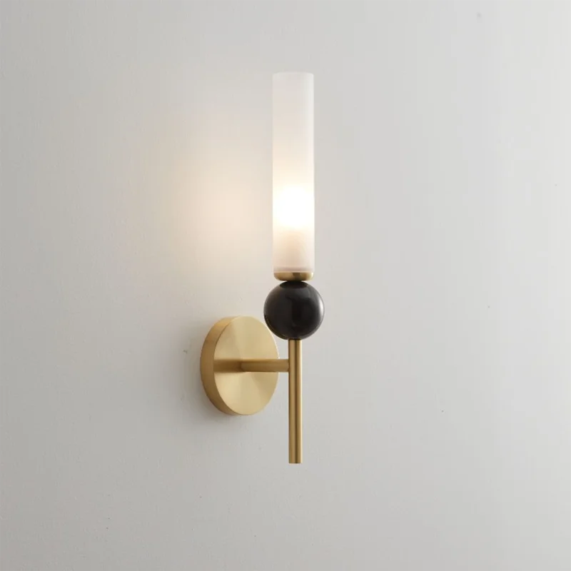 Modern modern wall lamp candle wall lamp copper base glass shade lighting decoration home for living room