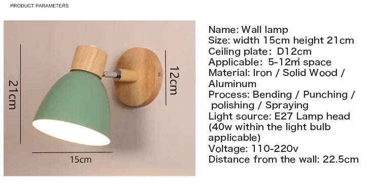 Modern Minimalism Design Iron Art Circular Adjustable Home Hotel Bedroom Wall Light LED Reading Light Balcony Living Room
