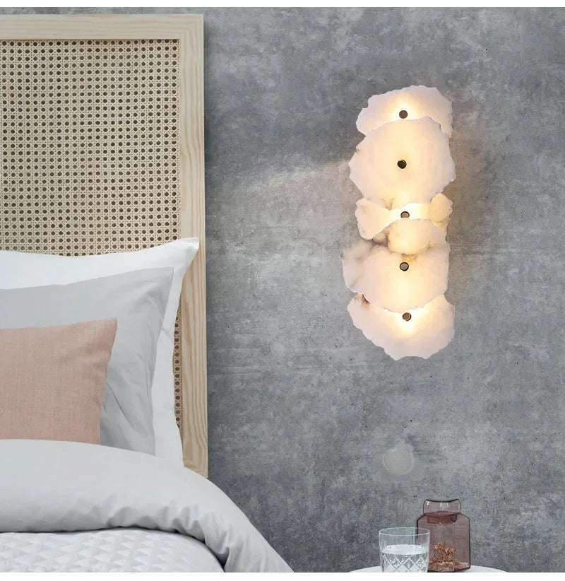 Modern Light Luxury Marble Wall Lamp Bedroom Bedside Tv Background Aisle Corridor Lighting