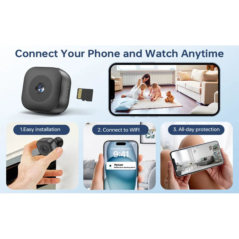 Mini HD 4K Camera WiFi Wireless Monitoring Security Protection Remote Monitor Camcorders Video Surveillance Smart Home 2026