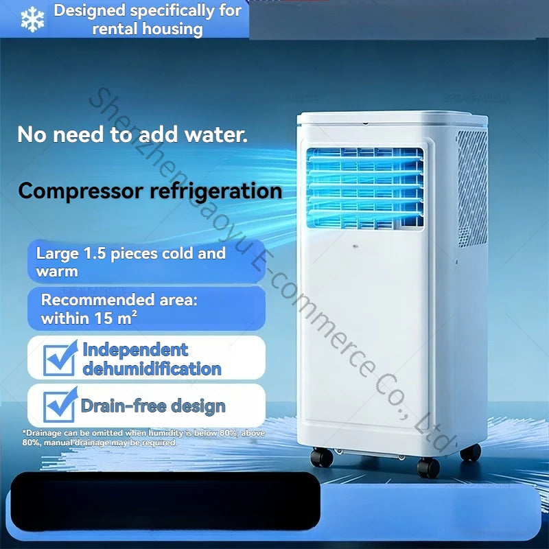 Portable Air Conditioner with Heating and Cooling, No Outdoor Unit, Easy Install for Rental Room, Dormitory, Kitchen, Office