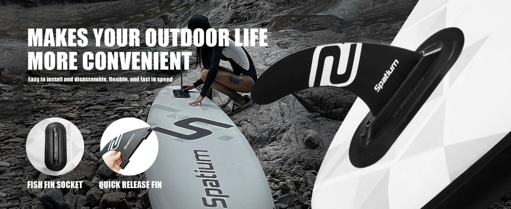 Spatium Inflatable Paddle Board Touring Portable Water Sports Air Inflatable Anti-Skid Surfing Board Equipped With Backpack