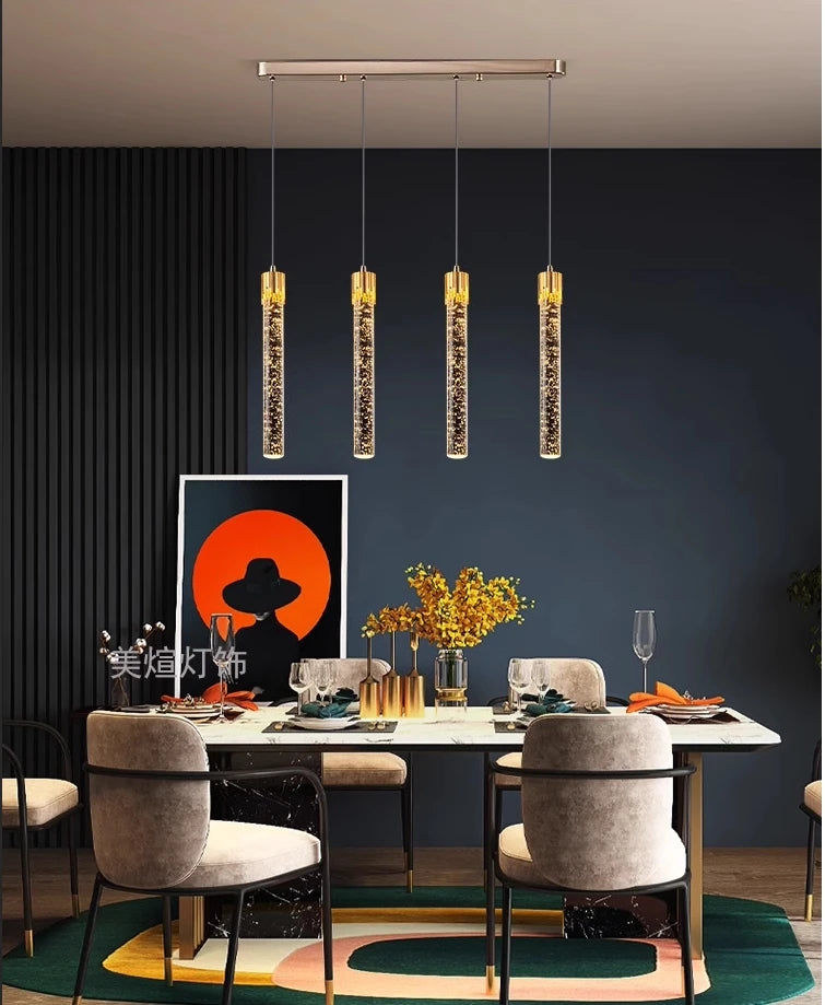 Modern Pendant Light Fixtures Crystal Led Bar Hanging Bedside Lamps Living Room Bedroom Indoor Lighting Creative Home Decor Bar