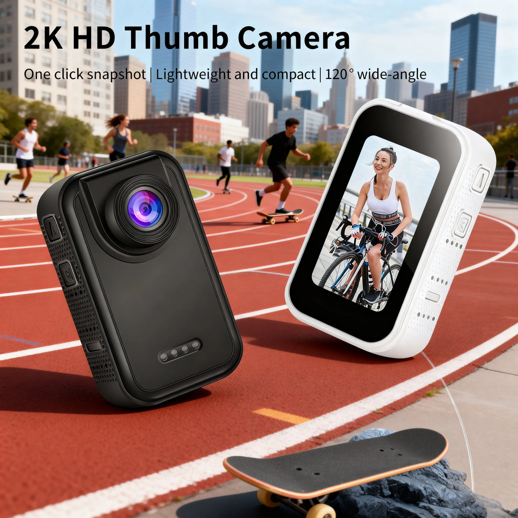 1080p HD thumb camera, one-click quick shot, portable 2K compact HD recorder, cycling, mountaineering, outdoor sports camera