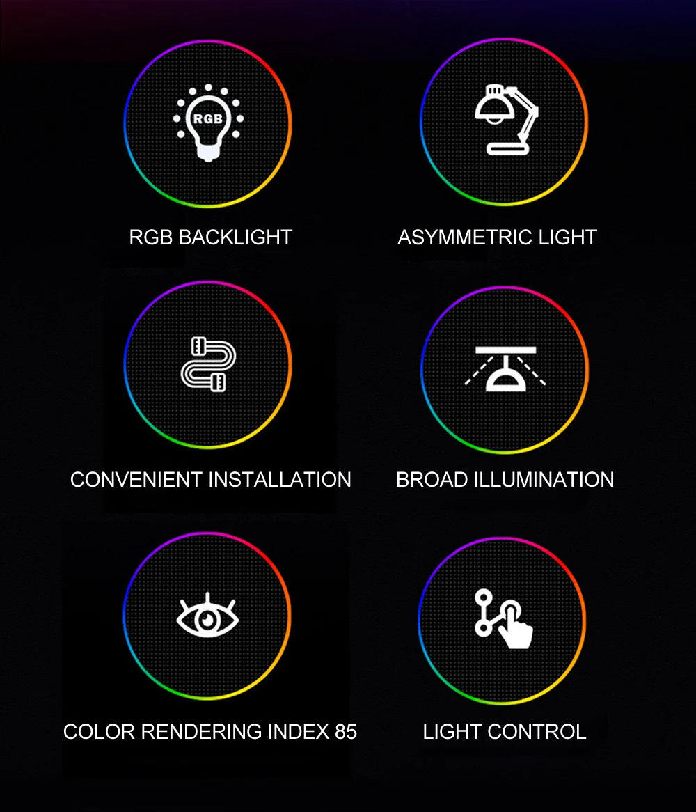 Smart RGB Monitor Light Bar Led Lights Wifi Dimmable Setup Gaming Room Decor Lightbar PC Screen Hanging Remote Control Desk Lamp