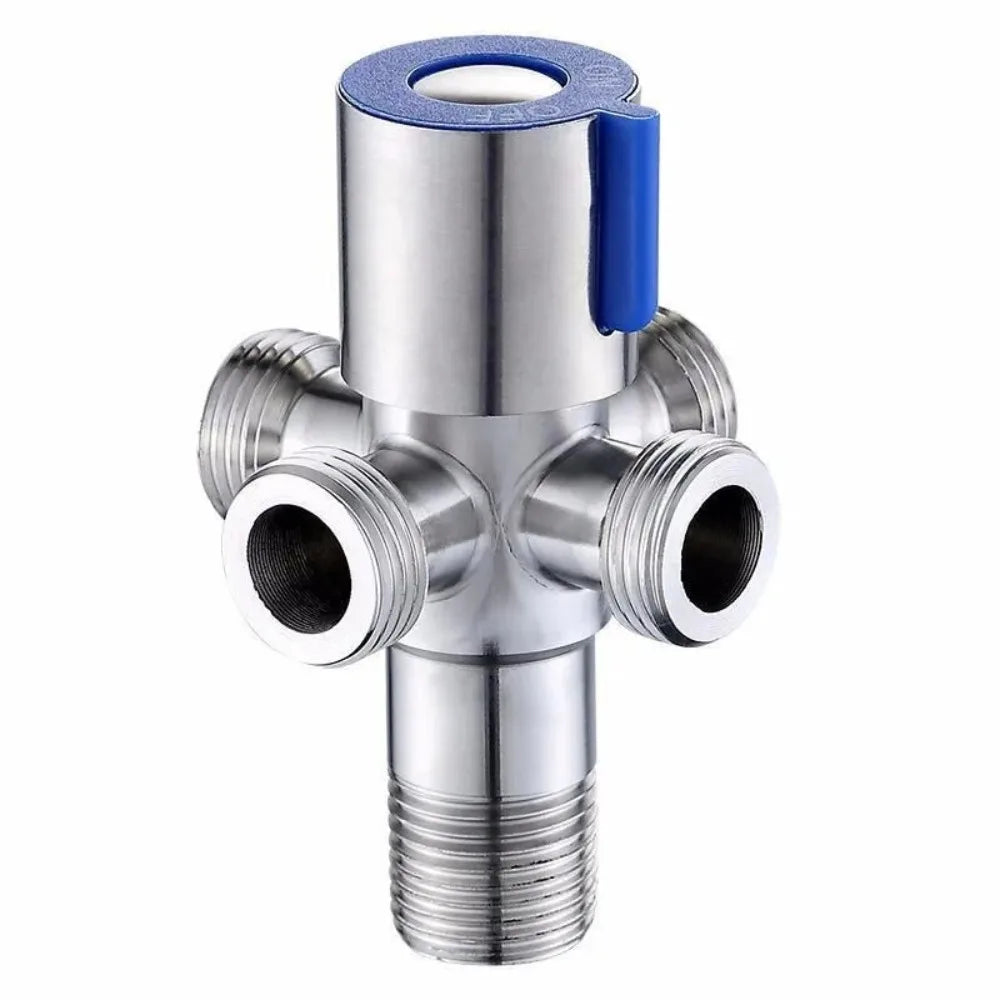 Hot and Cold Water Valve Bathroom Connector for Toilet Basin Water Heater G1/2 Stainless Steel Angle Valve Thread Triangle Valve