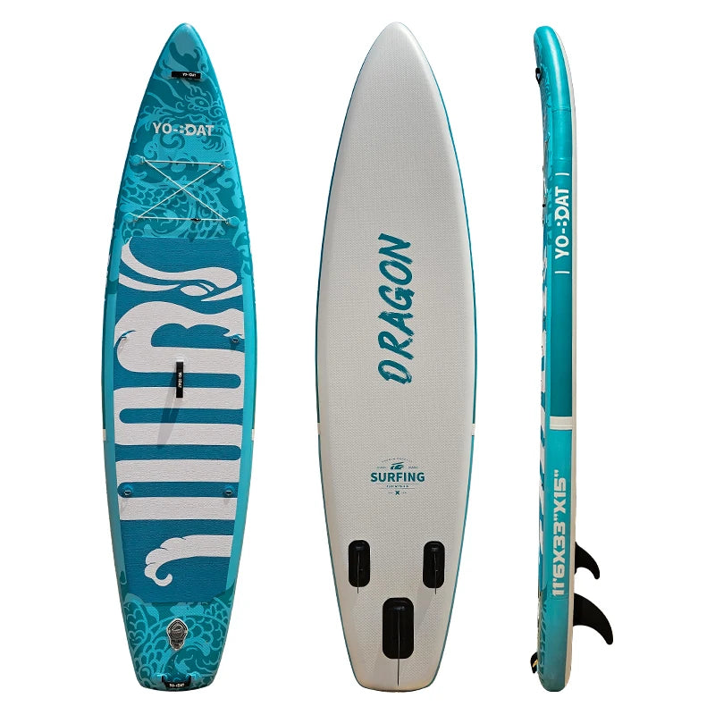 Manufacturer Customized 11'6" Waterplay Surfing Inflatable Sup Loong Inflatable SUP Board With Accessories For River And Lake