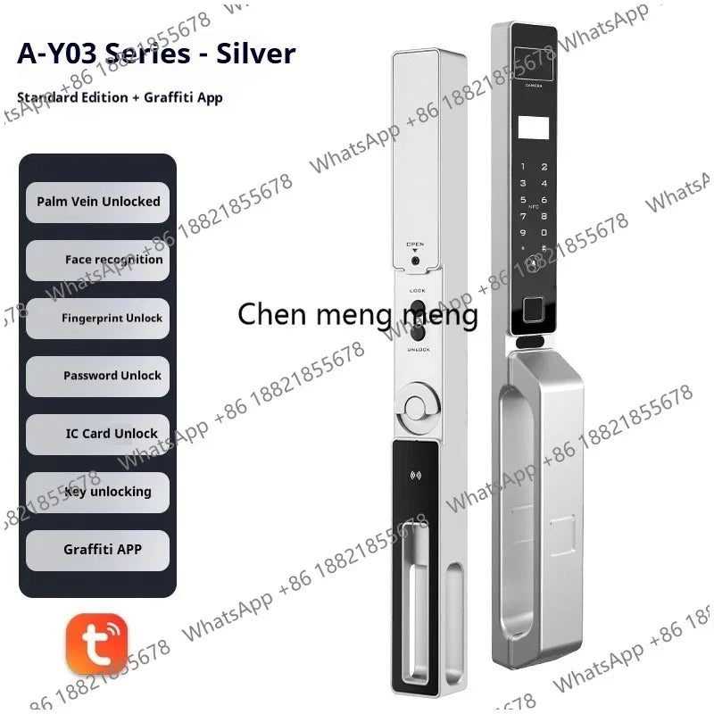 Standard Version Smart Lock  Aluminum Fully Automatic Fingerprint Face Recognition Palmprint Unlock