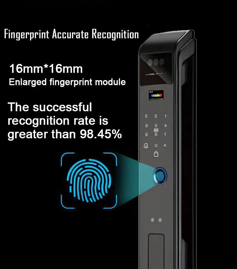 3D Face Recognition Unlock Digital Door Lock With Camera FIngerprint Password Unlock Keyless Electronic Door Lock