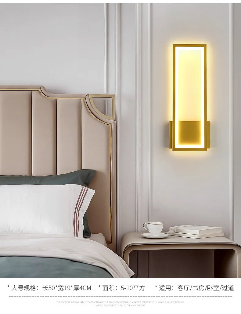 Modern Creative Wall Light LED Simple TV Background Wall Lights Bedroom Bedside Wall lamp Decorations Kitchen Indoor Lighting