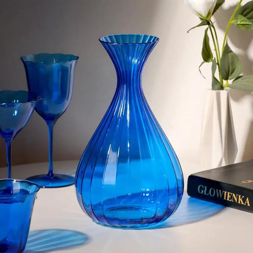 Sapphire Blue Wine Glasses Goblets niche Flowers Red Wine Glasses Crystal Glass Cocktails Martini Glasses Cup