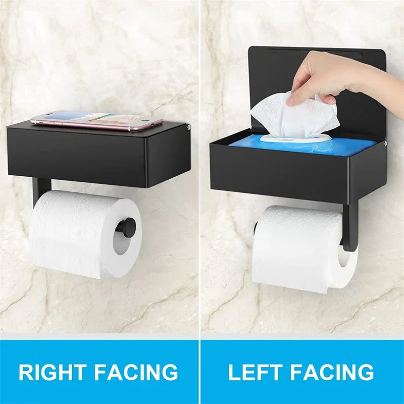 Wall Mount Toilet Paper Holder Bathroom Tissue Accessories Rack Holders Self Adhesive Punch Free Kitchen Roll Paper Accessory