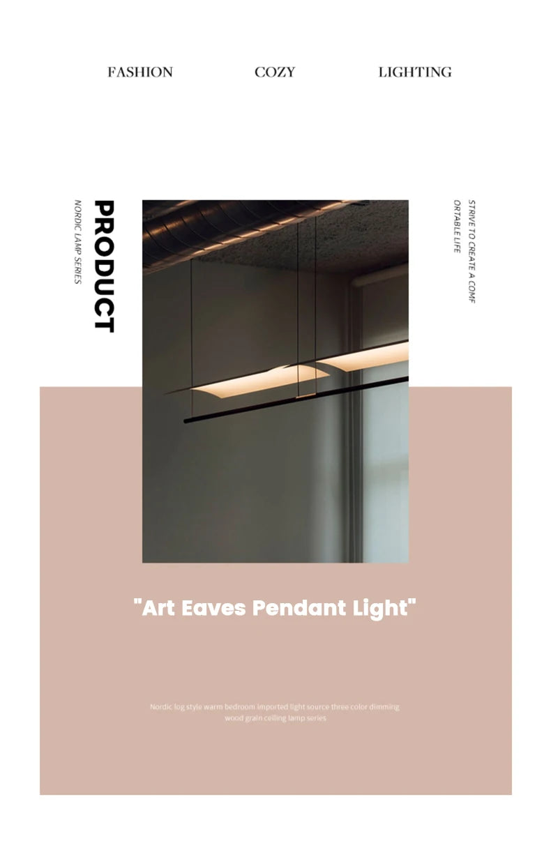 Modern Salon Lightings Home Decoration Simplicity Long Strip Design Led Lamp Nordic Office Living Room Dining Home Decoration