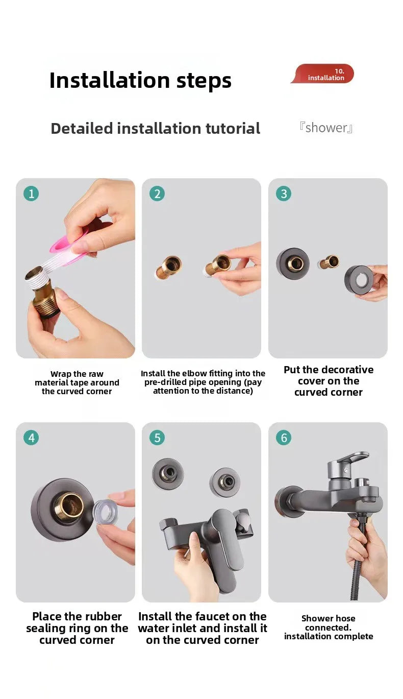 Thermostatic Shower Mixer Valve 3-Way Diverter Universal Wall Mounted Bathroom Bath Shower Faucet Set Zinc Alloy Anti-Scald Temp