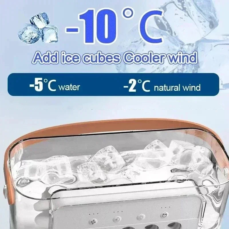 3 in 1 Fan Air Conditioner Household Mini Air Cooler LED Night Light Portable Humidifier Air Adjustment Fan Office Home Fan