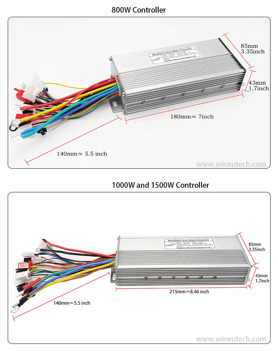 36V 48V 60V 72V 500W 30A E-Scooter Brushless Motor Drive Universal Dual Mode Controllerfor Electric Motorcycle Bicycle Repair