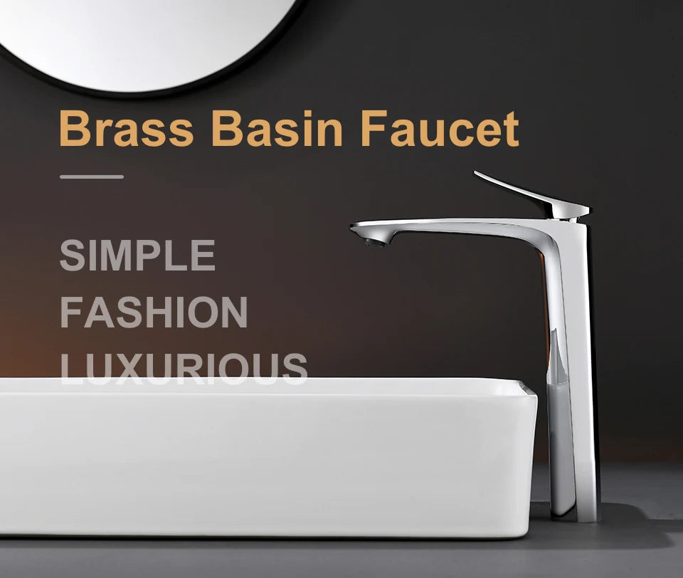VGX Luxury Gold Bathroom Faucets High Basin Mixer Tall Sink Faucet Gourmet Washbasin Tapware Hot Cold Water Tap Brass Chrome