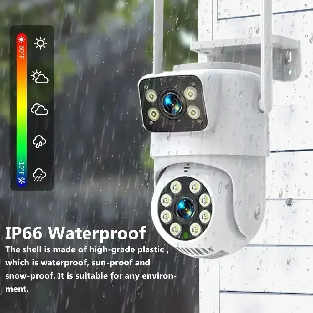 CCTV Security  8MP Dual Lens PTZ Camera 10CH 12.5"Inch LCD Screen Monitor Wifi NVR Kit Wireless Home 4K Security Camera System