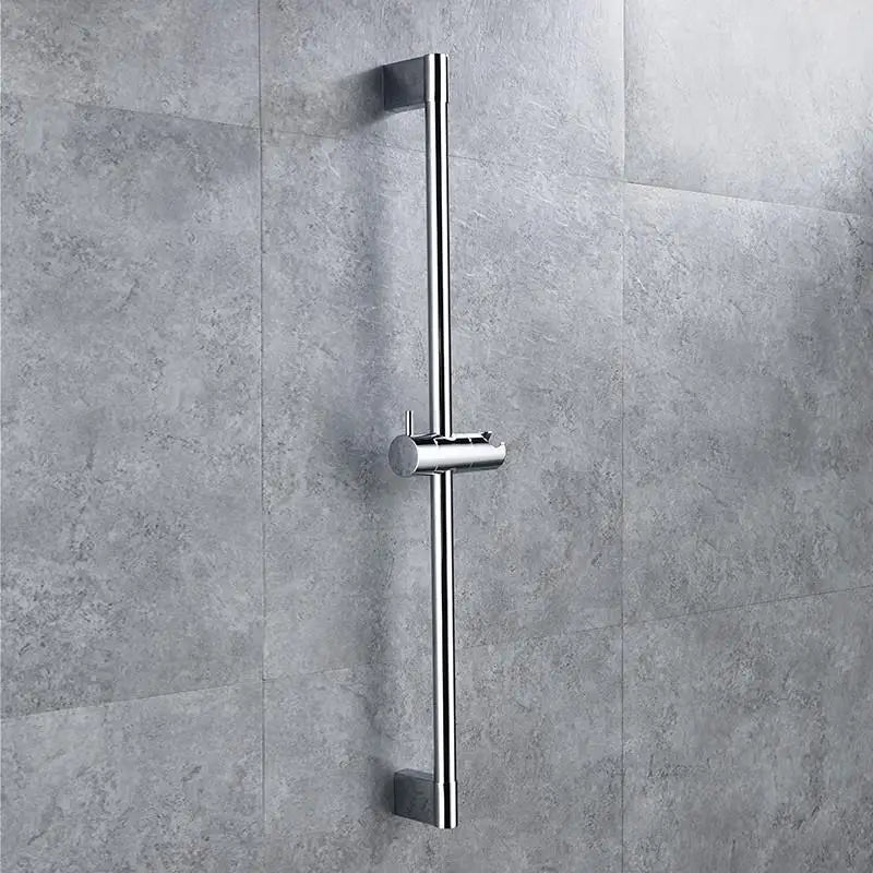 Adjustable Shower Bar Lifting Rod Extendable Wall Mount Shower Horizontal Bar Column Black White Chrome Bathroom Riser Slide
