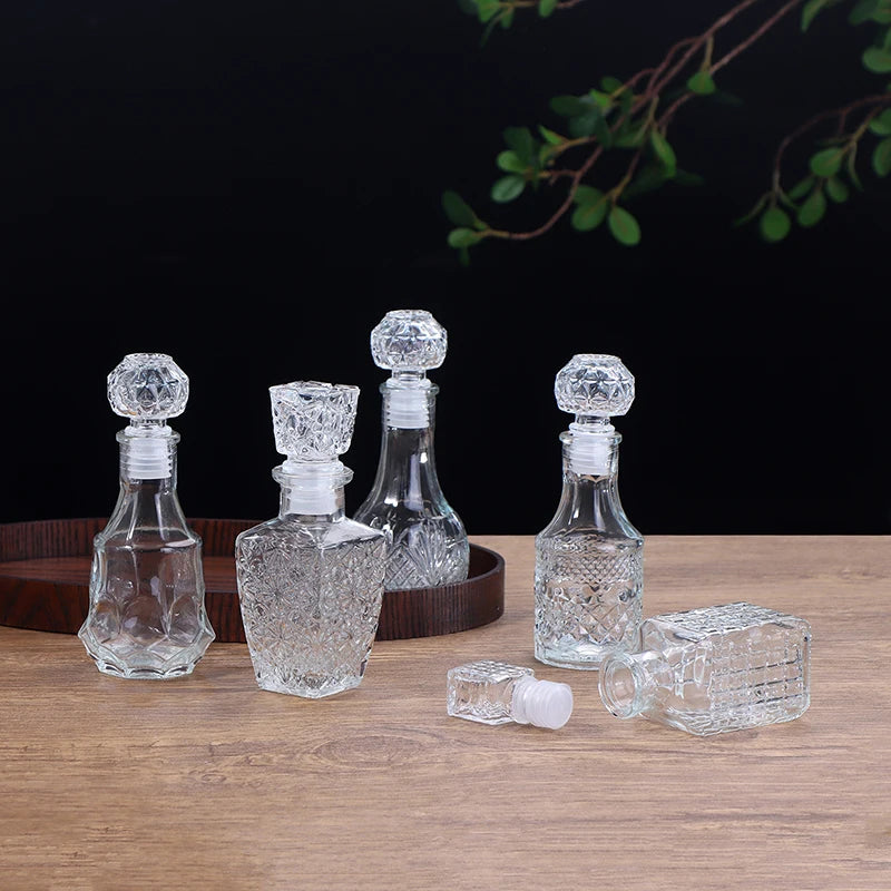 1Pc 100/150ml Transparent Glass Cup Whiskey Decanter Party Barware Whiskey Glass Bottle For Liquor  Bourbon Barware