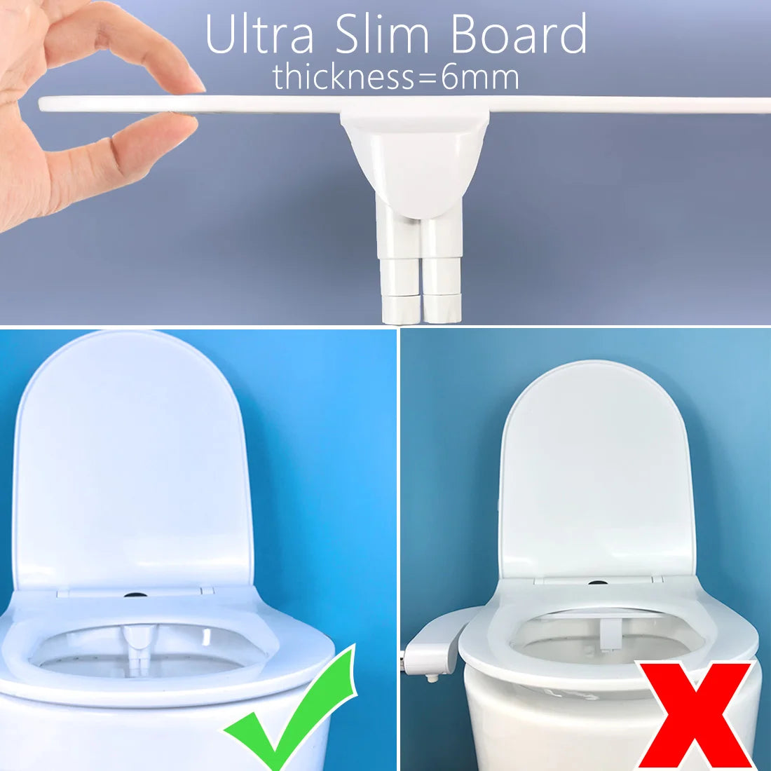 Slim Bidet Bidet For Toilet WC Water Spray Dual Nozzle Self Cleaning Feminine Butt Wash Muslim Shattaf Toile Attachment Bidet