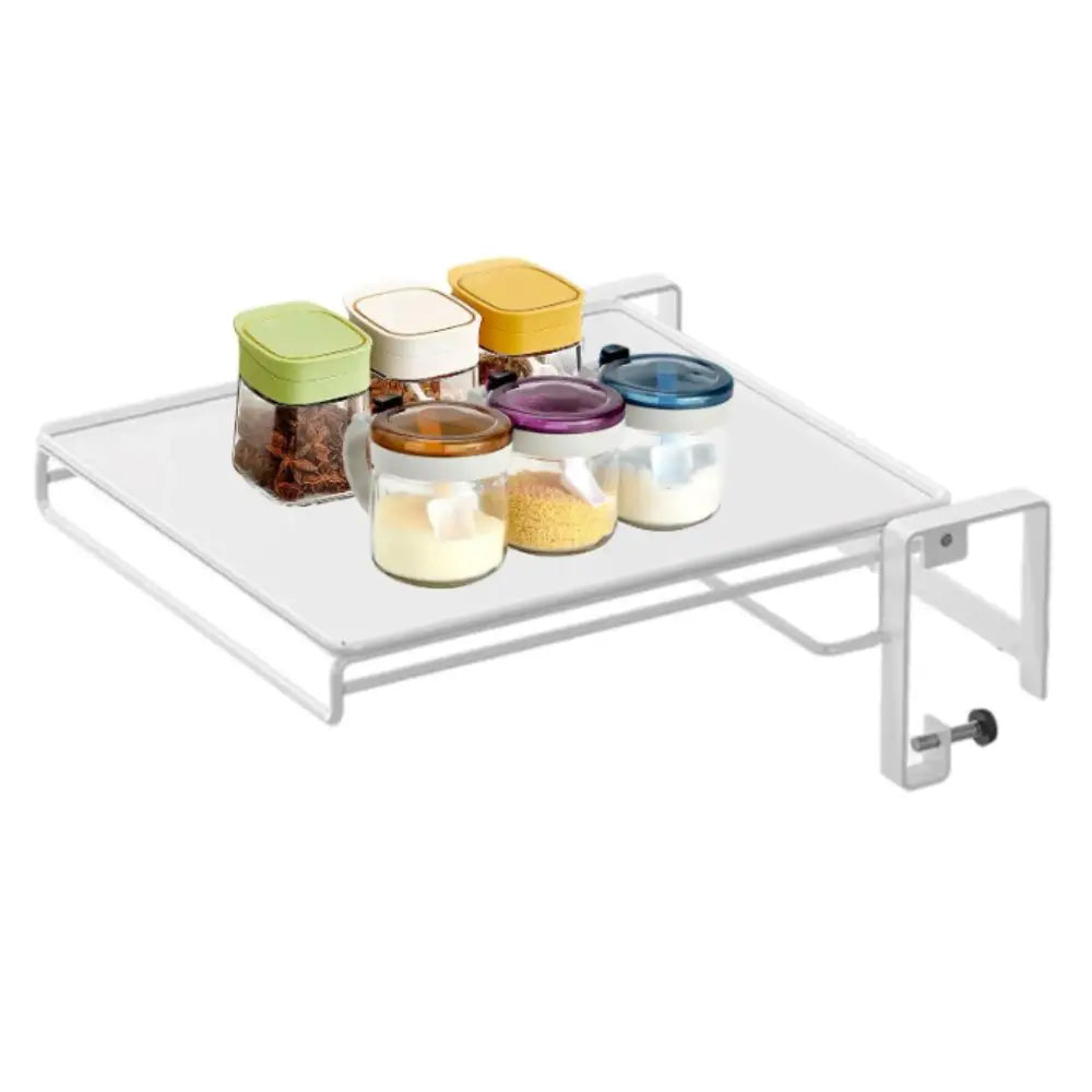 Foldable Design Cabinet Door Storage Rack With Towel Rack Countertop Cabinet Kitchen Shelf Door Mounted Storage Organizer