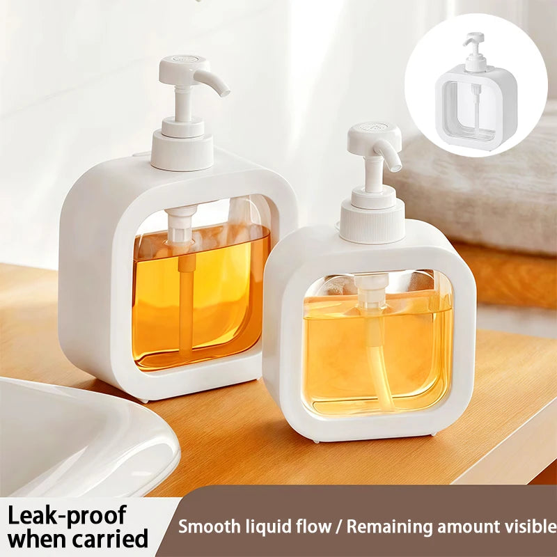 ●300/500ml Bathroom Soap Dispensers Refillable Lotion Shampoo Shower Gel Holder Portable Travel Dispenser Empty Bath Pump Bottle