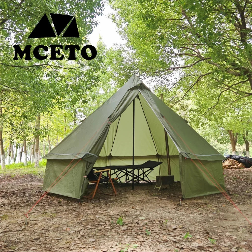 Ultralight Mongolian Yurt Tent Camping Pyramid Tent Outdoor Winter Tent With Chimney Hole  Hiking Backpacking Hot Tent Teepee