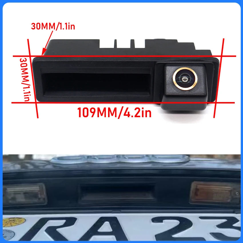 HD CCD Car Reversing Camera For Audi A6 C6 4F S6 RS6 Q7 4L 2005~2015 AHD 1080P 170°FishEye Vehicle Truck Handle Rear View Camera