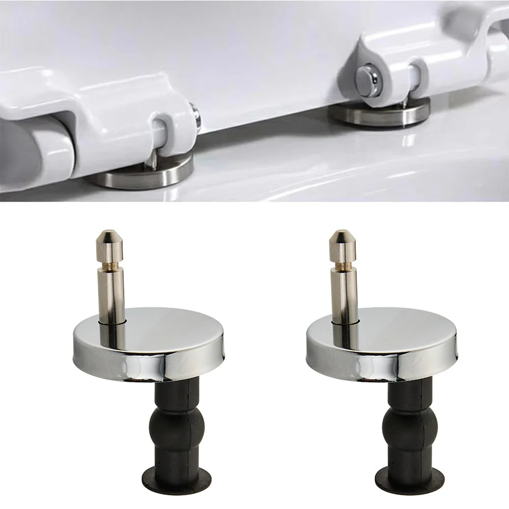 2pcs Toilet Lid Top Fixing Hinge Stainless Steel Universal Toilet Seat Hinge Soft Release Quick Release Replacement Parts